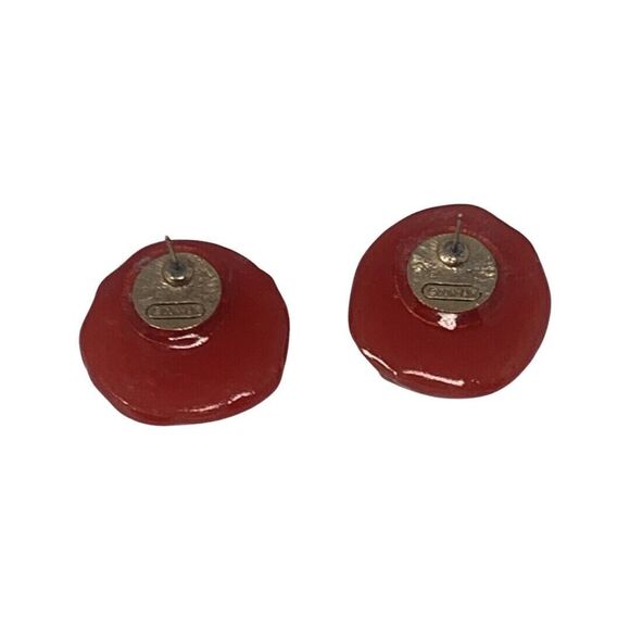 VTG Don Lin Pink Rhinestone Statement Earrings Lucite 80s Pop Art - Picture 9 of 13